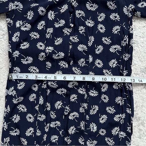 Fat Face Midi Dress Francis Daisy Floral Navy Blue Button Front Ditzy Modest 2 - Picture 13 of 13